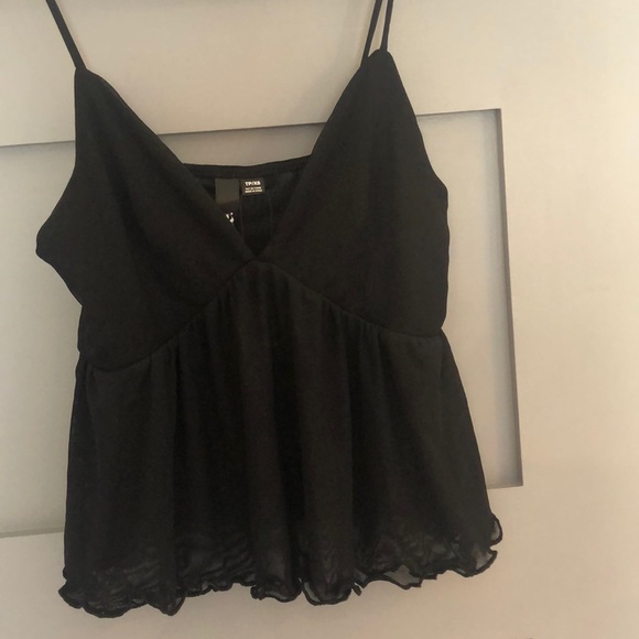 Jet black tank top! - Picture 2 of 4